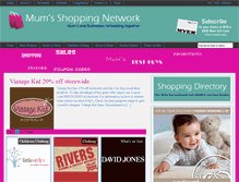 Tablet Screenshot of mumsshoppingnetwork.com.au